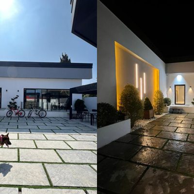 چلندر 500 متر زمین 480 متر بنا 5 خواب مستر استخر چهار فصل روف گاردن